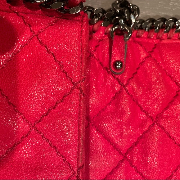 STELLA MCCARTNEY
Red Shaggy Deer Faux Leather Falabella Flap Shoulder Bag - Picture 8 of 12